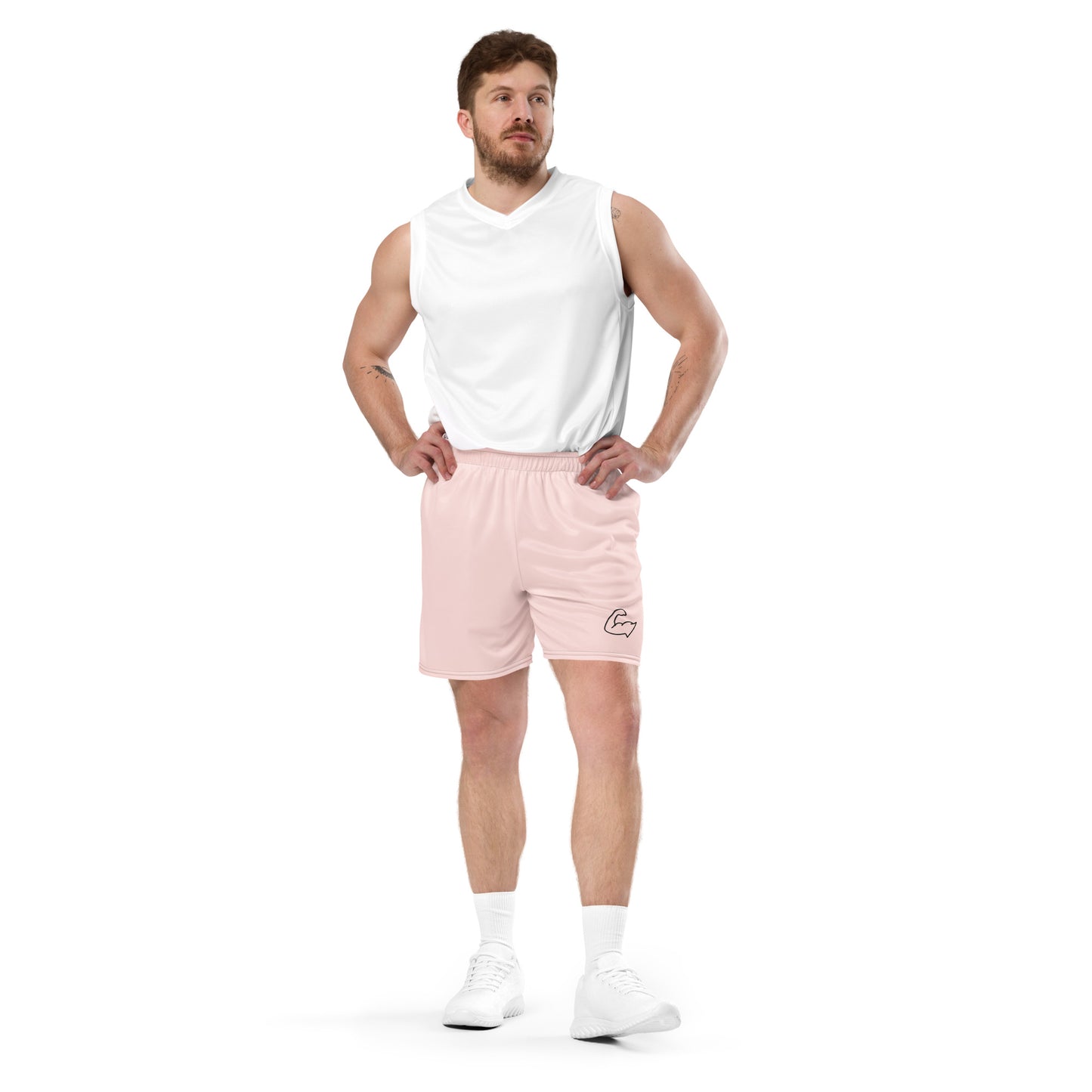 Salmon Unisex mesh Shorts