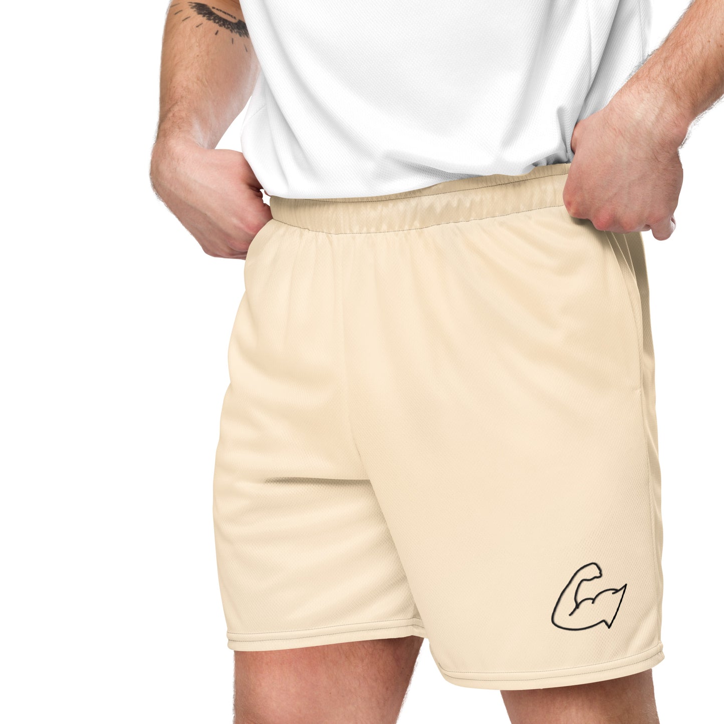 Tan Summer Mesh Shorts