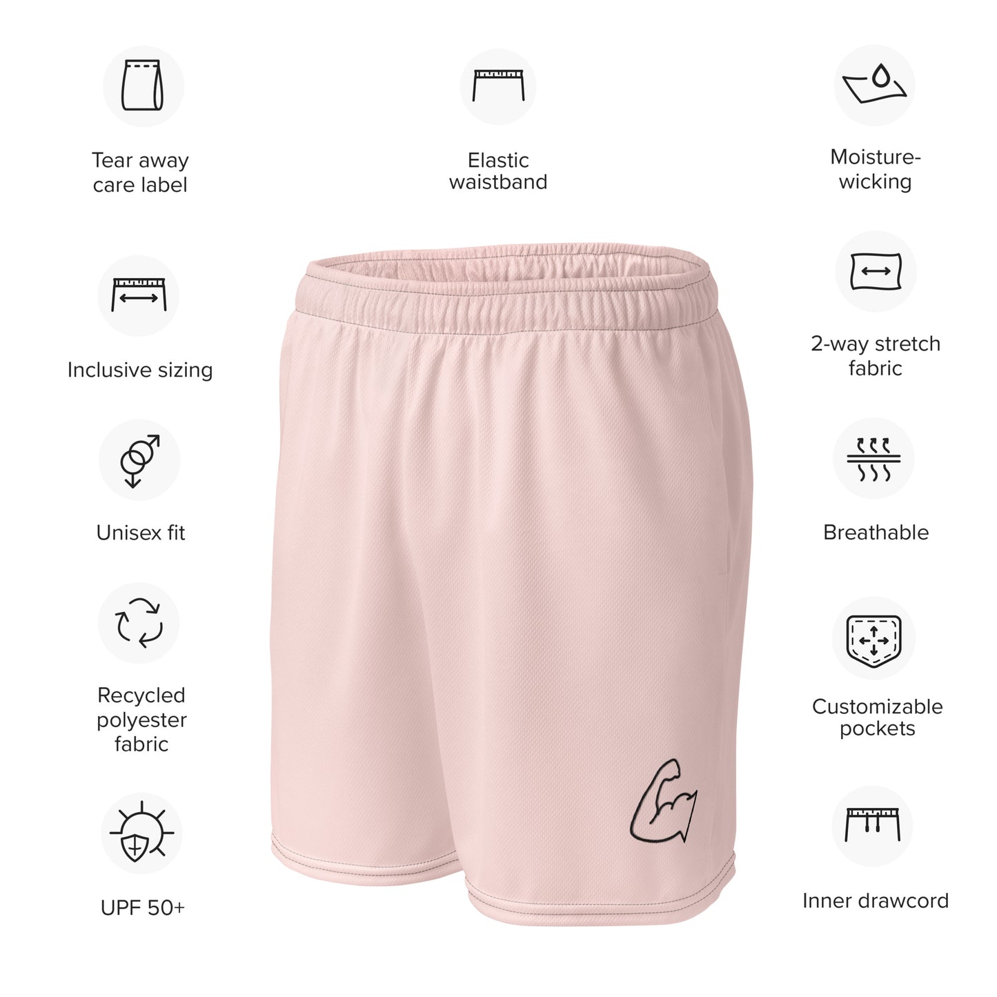 Salmon Unisex mesh Shorts