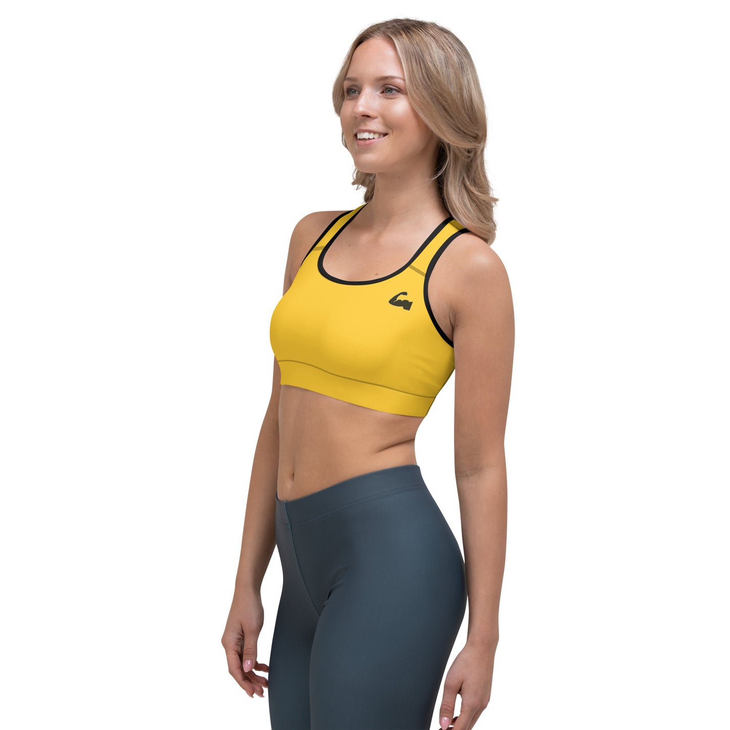 Yellow Sports bra