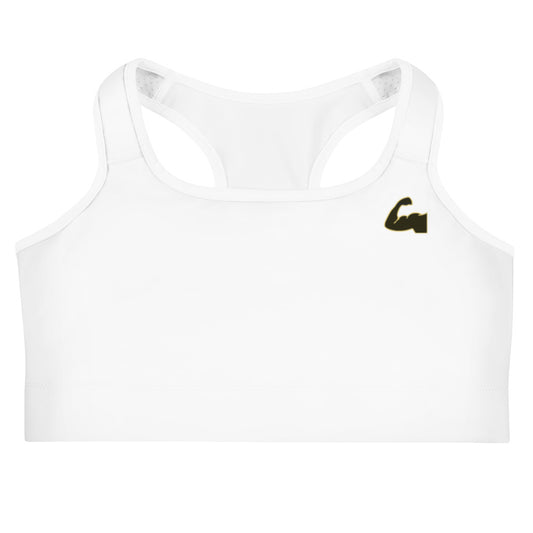 White Sports bra